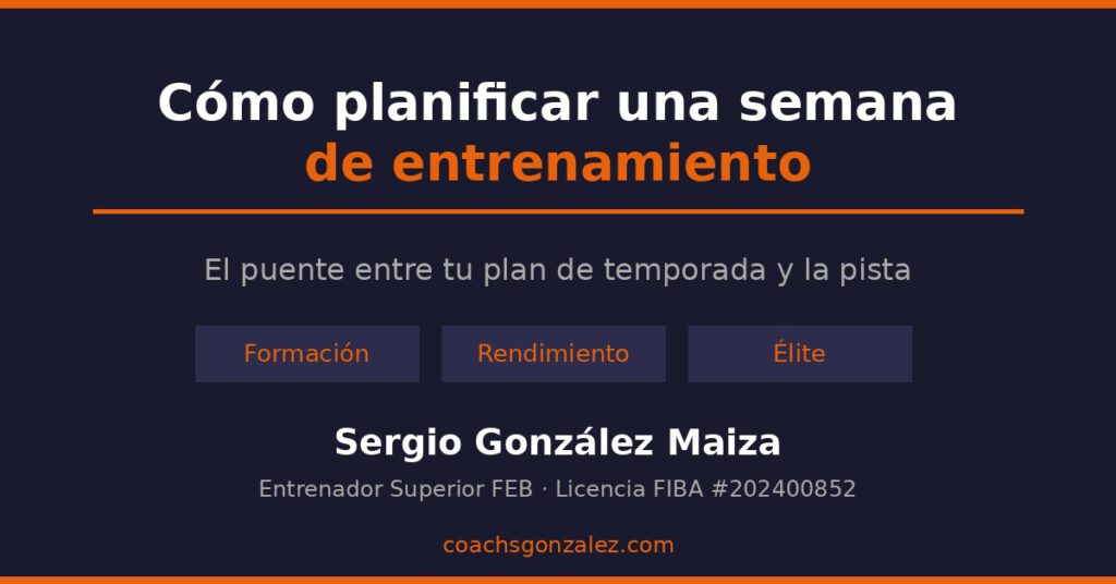 planificar una semana de entrenamiento baloncesto