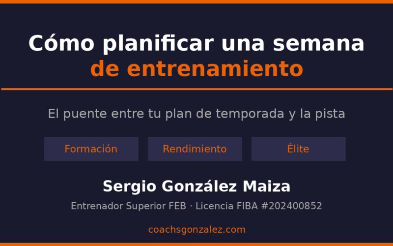 Planificar semana de entrenamiento: Guía en 3 niveles